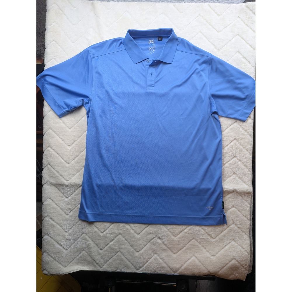Callaway Golf X Series Mens XXL Blue Performance Polo Shirt JVS Intermodal Logo